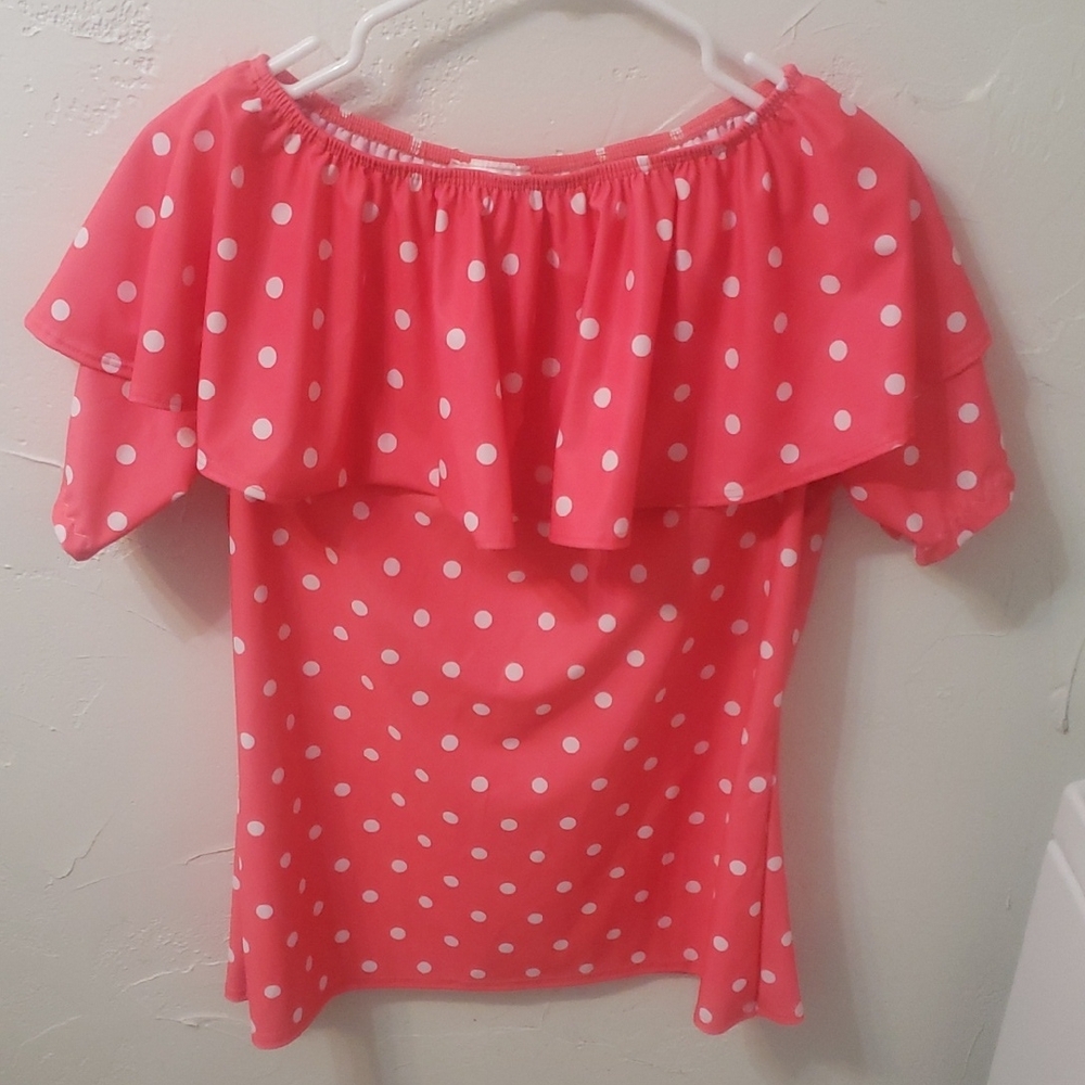 Polka Dot Swim Top